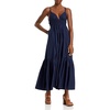 womens open back adjustable straps maxi dress