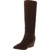 devina womens suede pull on knee-high boots