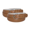 women's leather 1 1/8 inch dress belt (pack of 2)