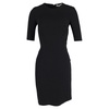 knee length dress in black wool