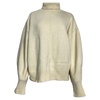 joya oversized turtleneck sweater in pastel yellow merino wool