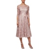womens lace floral midi dress