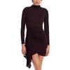 womens mini gathered wrap dress