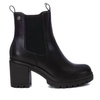 women's side zipper booties in black