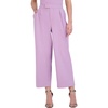 womens cotton blend pleated cropped pants