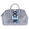 vere barrel handbag in blue leather