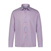 white purple pink check hidden button down long sleeve shirt