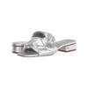 women's dawson leather flats sandals in silver leather