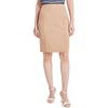 womens solid polyester midi skirt