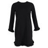 crepe mini dress in black polyester
