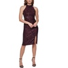 womens sequined midi sheath dress