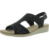 alba womens faux leather open toe wedge sandals