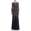 Adrianna Papell Women's Long Sleeve Bead Dress