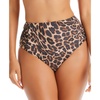 womens animal print high waist swim bottom separates