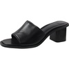 donna womens leather slip on mule sandals