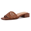 vessel womens woven leather slide sandals