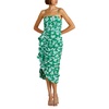 womens gathered organic cotton midi dress
