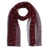 women's sheer sparkling metallic stripe lightweight scarf