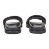 leather black white slide
