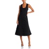 womens woven fitted midi dress