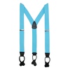 men's elastic button end dress suspenders with silver hardware