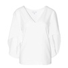 women's nina short sleeve top in whisper white