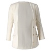 embellished buttons blazer with pockets in cream wool
