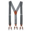 men's 1.375 inch wide aztec print y-back double clip-end suspenders