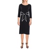 womens knee-length front tie wear to work dress