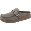 buckley womens leather footbed slide sandals