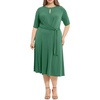 plus womens jersey tie waist midi dress