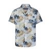 multi leaves in camp collar model short sleeve shirt