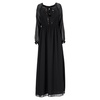 x target swiss dot maxi long sleeve dress in black polyester