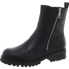 aviva womens lugged sole faux leather mid-calf boots