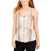 womens snake print polyester tank top