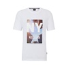 cotton-jersey t-shirt with mixed-media artwork