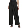 petites womens high-rise draped wide leg pants
