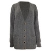 cable-knit buttoned cardigan in grey wool