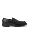 neffer men's 6231383 black leather loafers