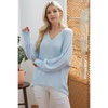 ribbed v neck longsleeve top