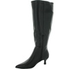 debut womens pull on pointed toe knee-high boots