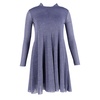 long sleeve mini dress in purple polyester