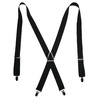 men's elastic x-back suspenders with silver hardware