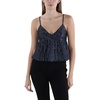 womens mesh sequined cropped