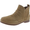 raquel womens ruched leather booties
