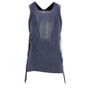 theyskens'  denim fringe detail tank top in blue cotton