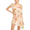 womens floral print silk bodycon dress