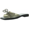 womens embellished manmade slide sandals