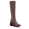 women's suede dress boots in light brown