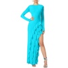 womens open back ruffled maxi dress